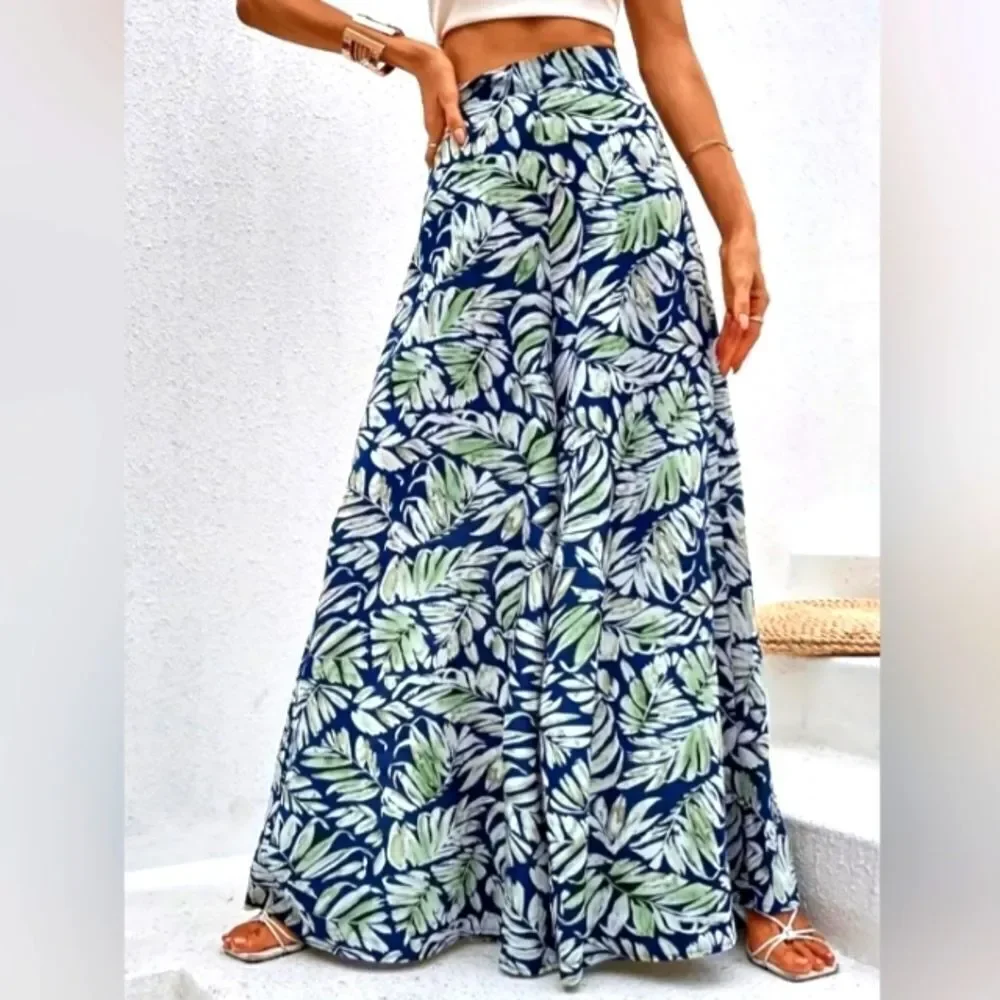 Ladies Tropical boho palazzo Pants